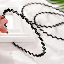 10 шт. 3/4/5 мм черный волнистые волосы ювелирные изделия аксессуары головной обруч Спорт головная повязка, завязка для волос заколки для укладки ремесла