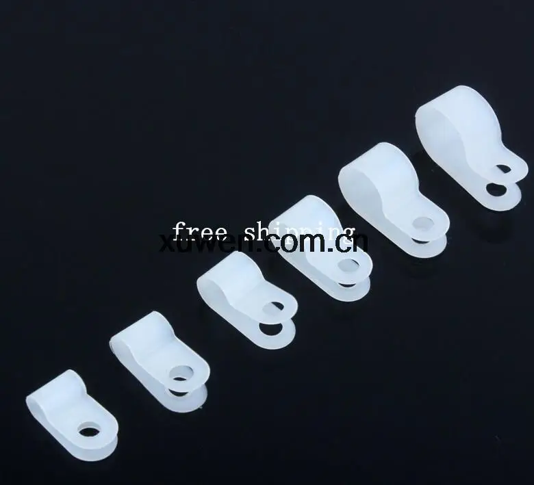 

free shipping Cable Clamp 1/8" - Clear (Pack of 100 Clamps) R-Type 3.3mm