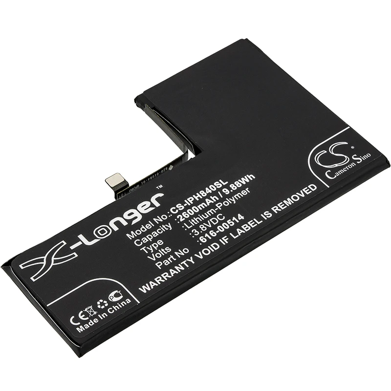 

Cameron Sino Upgrade For Apple 616-00514 Mobile, SmartPhone Battery Li-Polymer 2600mAh / 9.88Wh