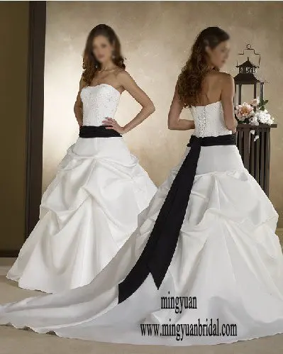 the modest white satin cover beaded church train 2011 wedding dress nm117 | Свадьбы и торжества