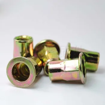 

M4 M5 M6 M8 M10 Flat Head Threaded Rivets Zinc Plated Half Hexagonal Rivet Nut