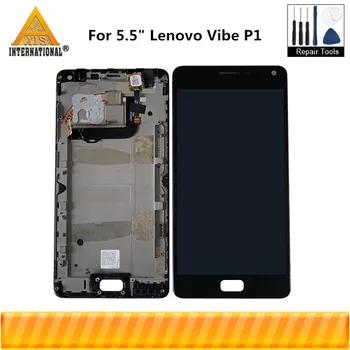

Original Axisinternational LCD Frame 5.5" For Lenovo Vibe P1 LCD Screen Display Frame+Touch Digitizer For Lenovo Vibe P1 Display