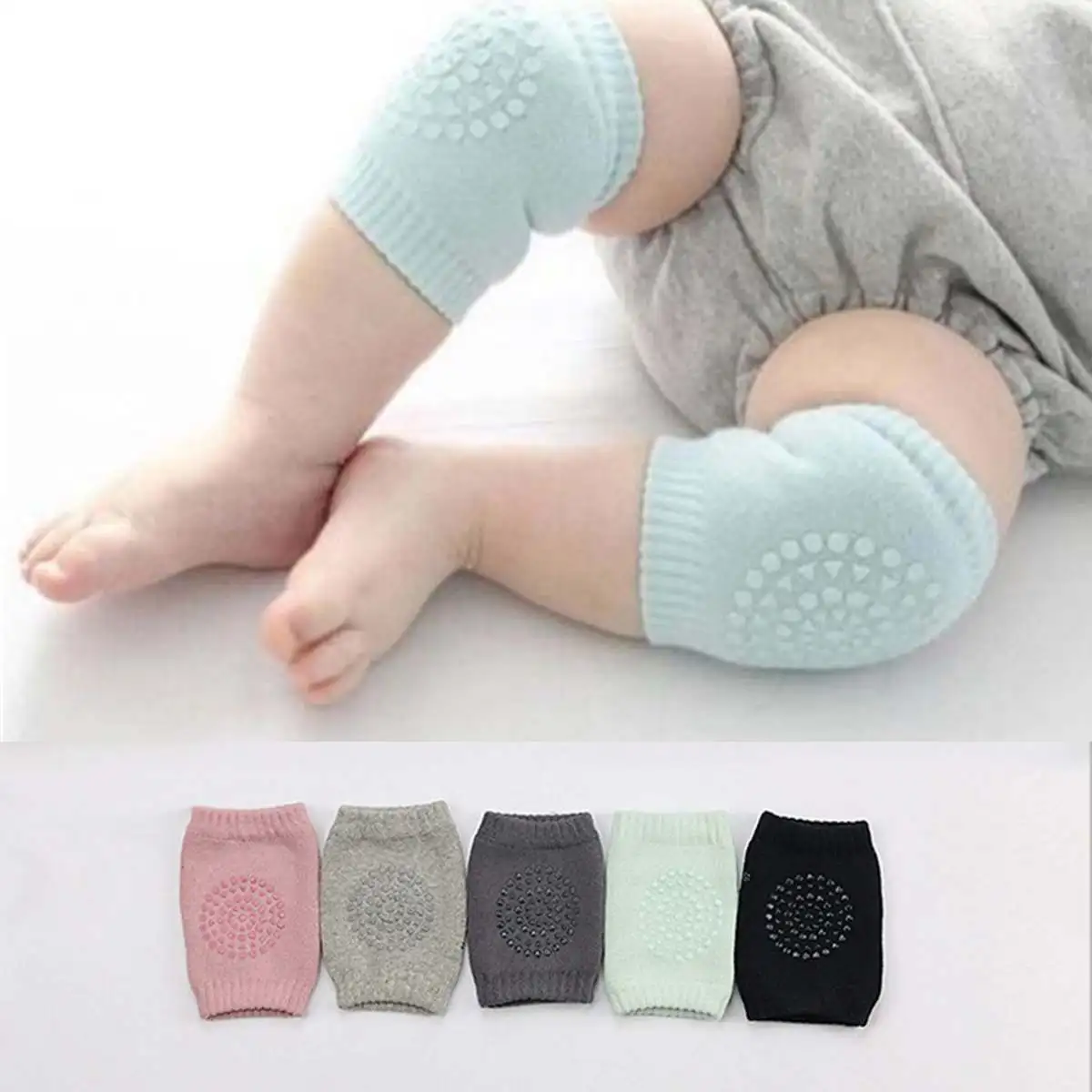 1 Pair Cotton Baby Knee Pad Child Safety Crawling Anti Slip Soft Cushion Toddlers Leg Warmer Breathable Knee Support Protector