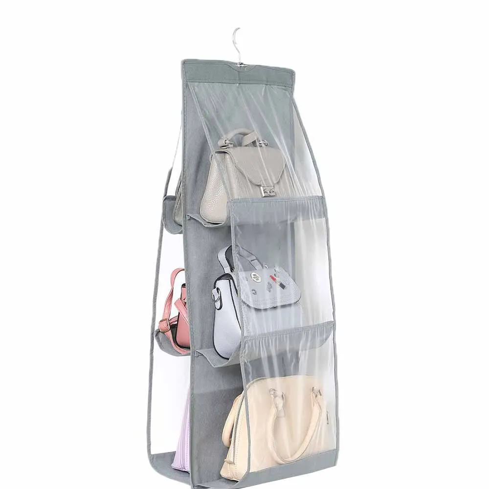 Двусторонняя шестислойная подвесная сумка для хранения, сумочка-органайзер, складная тканевая сумка-тоут