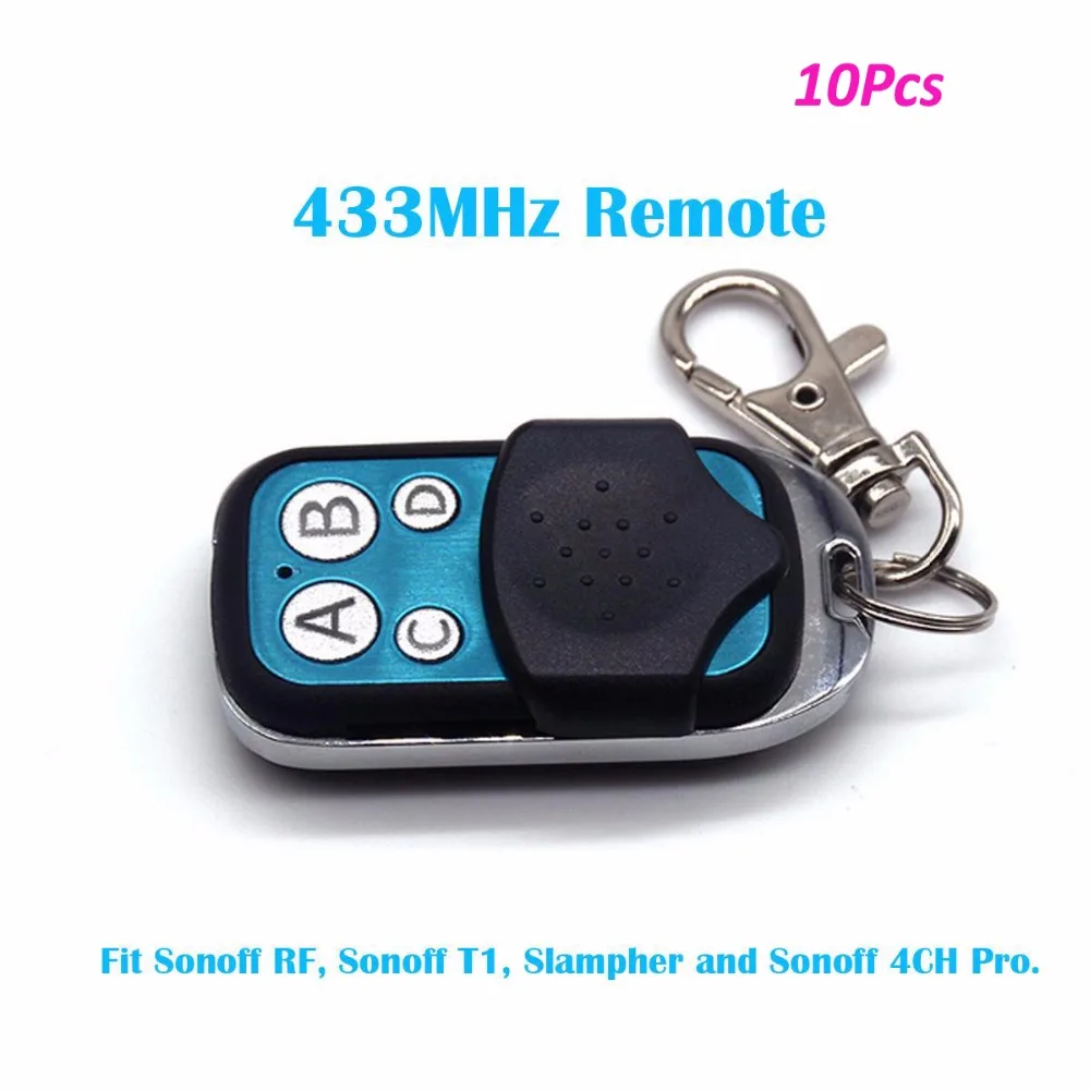 

10pcs Sonoff RF Controller 4 Button RF Remote Controller Wall Light Remote Switch for 433Mhz Control Device Key Fob Controller