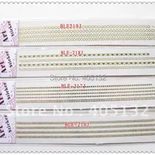 20 листов/партия Смешанная Длинная Золотая и серебряная кружевная наклейка разных типов 3D кружевная наклейка для дизайна ногтей