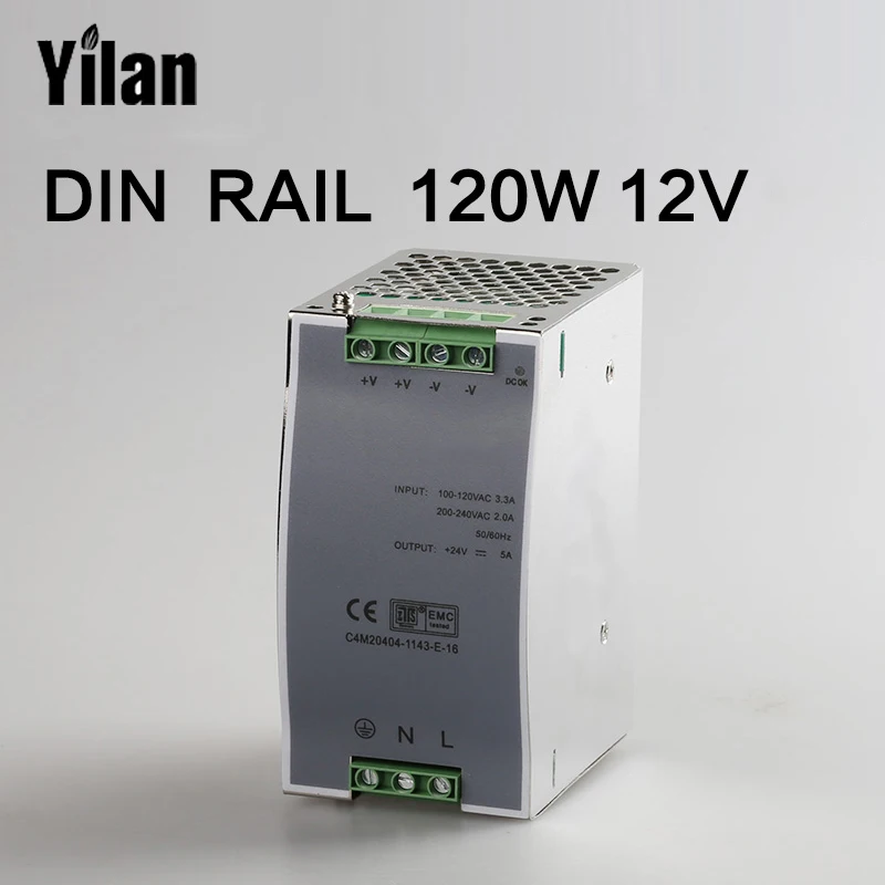 

120W 12V Din Rail Single Output Switching power supply DR-120-12