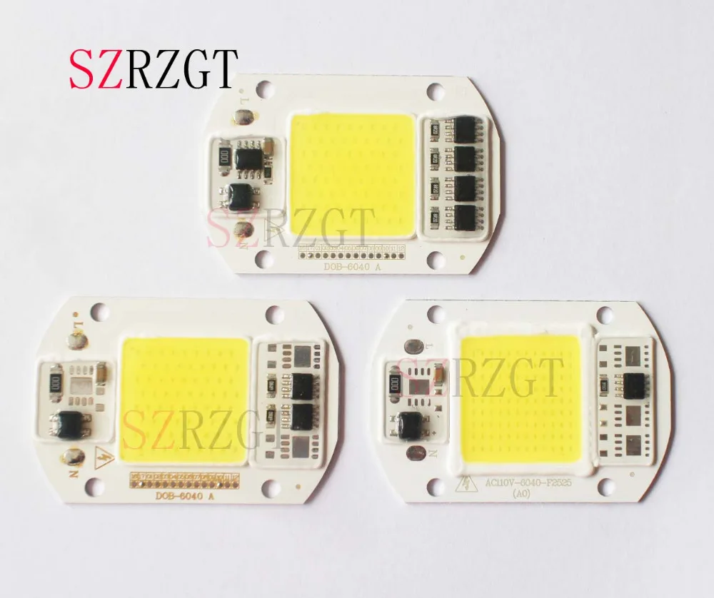 Светодиодный чип COB 110 В 220 В 9 Вт 10 Вт 20 Вт 30 Вт 50 Вт светодиодный ламповый светильник вход умный IC прожектор