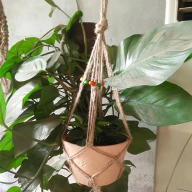 Hanging Macrame Plant Hanger Planter Holder Basket For Flower Pots Indoor Outdoor Garden Decoration