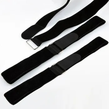 

2014 New 10pcs/lot 3cmx30cm Hook Loop magic Tape with Metal buckle black voltage and buckle hook&loop cable tie