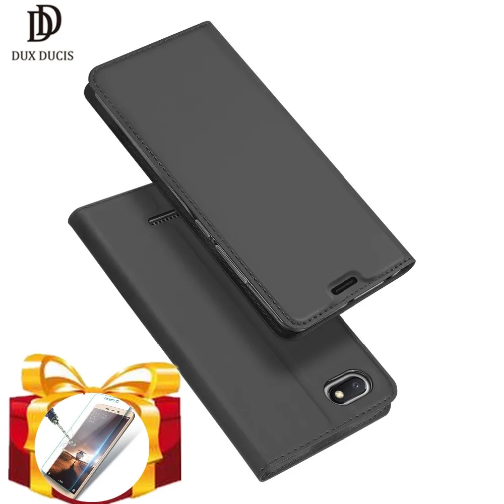Glass film gift) DUX DUCIS Leather Flip Case for Xiaomi Redmi 6A Book Wallet Phone Cover Redmi6A 6 A 5.45&quot | Мобильные телефоны