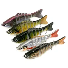 Fishing Wobblers Lifelike 7Segment 5Colors Crankbait Hard Bait Fishing Lures China 10cm 15.4g Artificial Fishing Tackle JM023-1