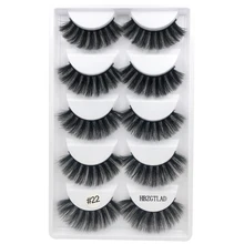 Роскошные толстые накладные ресницы настоящие 3D норковые Вечеринка ресницы 5 пар Наращивание ресниц Набор профессиональные ресницы