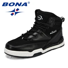 BONA/Новое поступление; классические стильные мужские баскетбольные кроссовки с высоким верхом; Мужская Спортивная обувь на шнуровке; Мужская Уличная обувь для бега; кроссовки