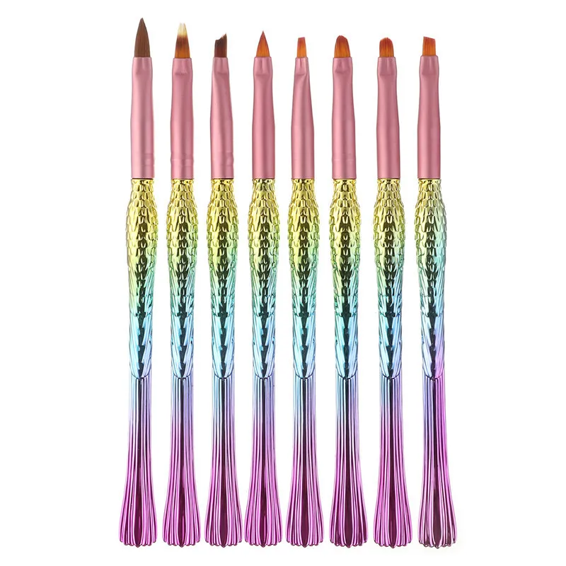 

Nail UV Gel Brush Pen Colorful Handle Nail Art Manicure Painting Drawing Tools