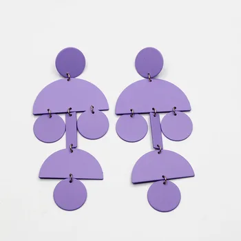 

New European and American style star big long tassel metal temperament stud earrings tricolor choice travel wind earrings 919