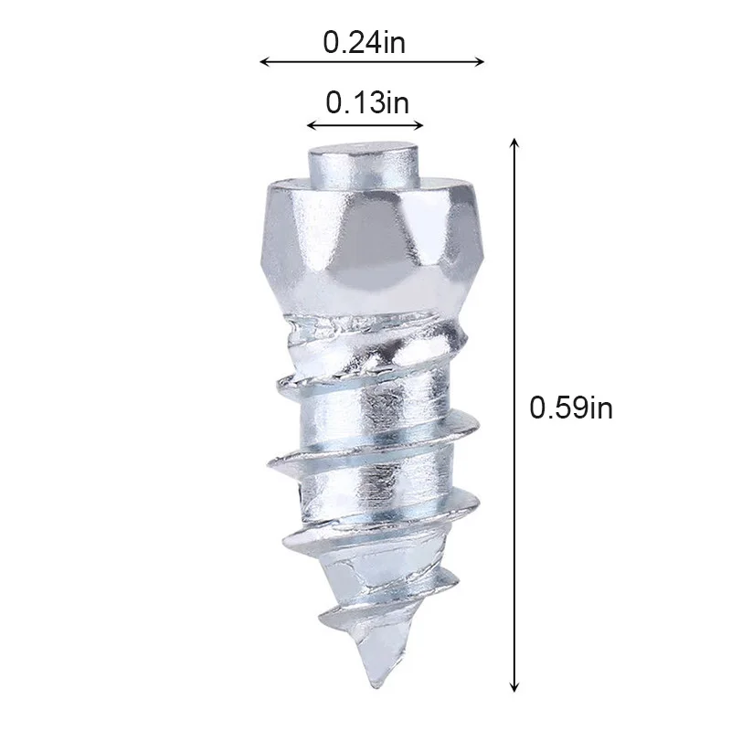 100 шт. 6 мм x 15 мм Винт шип противоскользящие колеса шины снег цепь Противоскользящий лед шип автомобиль внедорожные шины винт для шин шипы