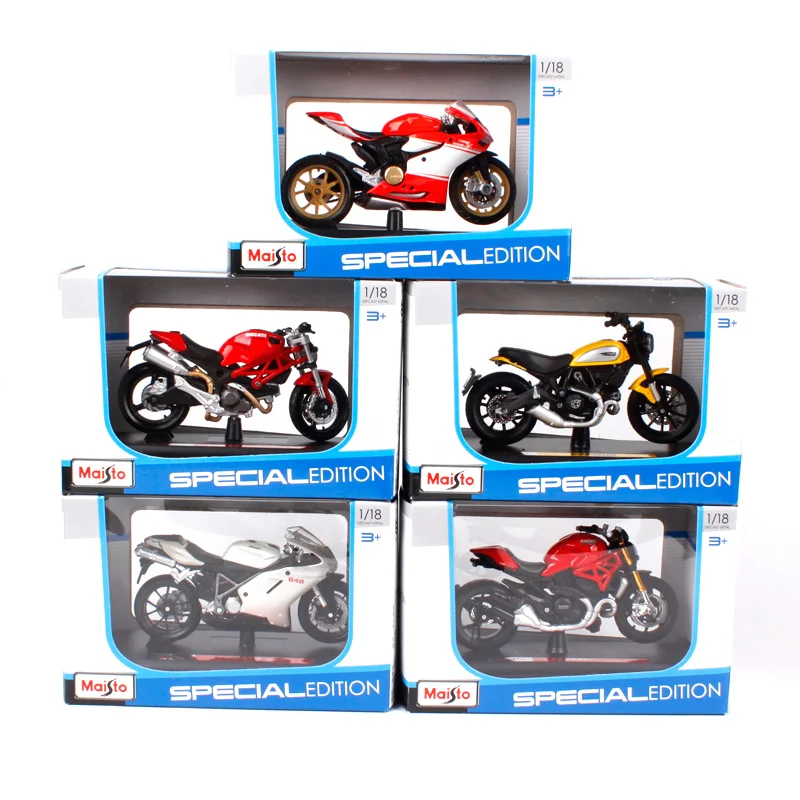 Maisto 1:18 Ducati red Профессиональный Мотоцикл литье под давлением игрушка monster 696