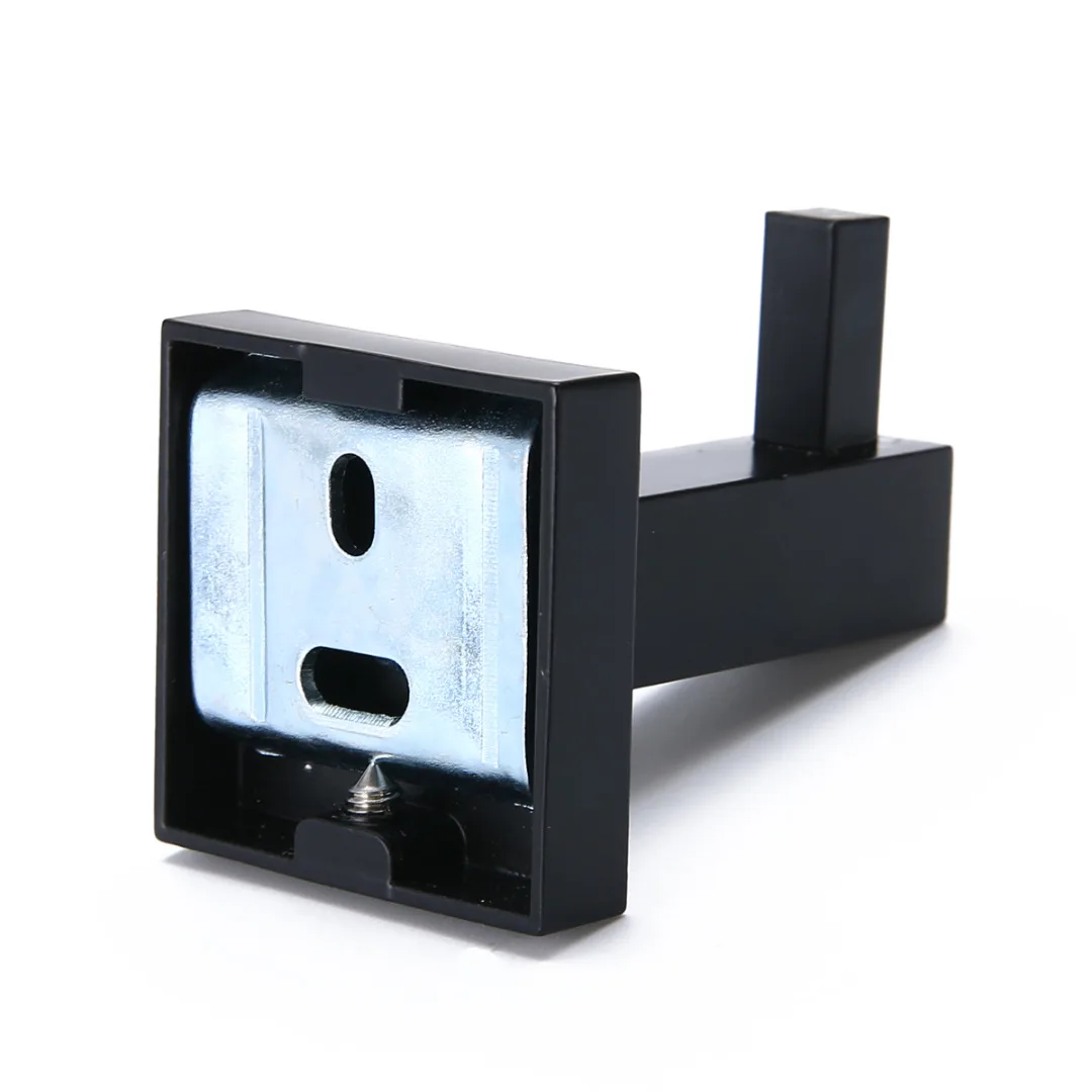 Stainless Steel Square Robe Hook Wall Mount Towel Hook Bathroom Rack Rail Tissue Roll Toilet Holder Door Hanger Black