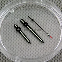 Черные края зеленые светящиеся стрелки для часов набор Miyota 8205/8215/821A движение иглы для часов
