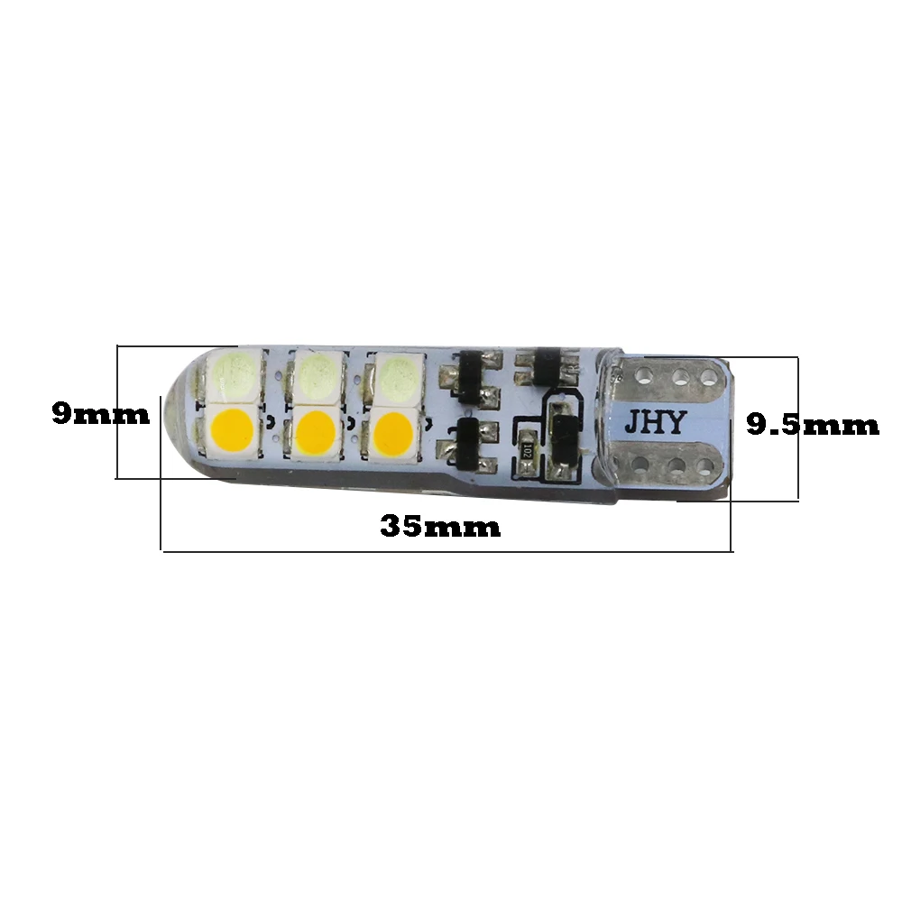 Двухцветный силиконовый чехол YSY T10 W5W 3030 12LED автомобильный парковочный фонарь