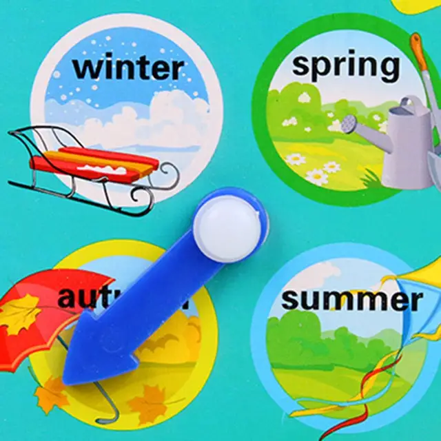 Wooden Montessori Toy  Clock Calendar Weather Season Month Cognitive Board Kids Time Cognition Preschool Educational Toy 6