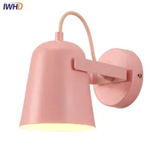 IWHD Simple Modern LED Wall Sconce lampshade Adjust Iron Wall Light Fixtures For Bedroom Bedside Wall Lamp Indoor Lighting simple creative acryl crystal wall sconce modern led wall light fixtures for bedroom wall lamp indoor lighting lampara