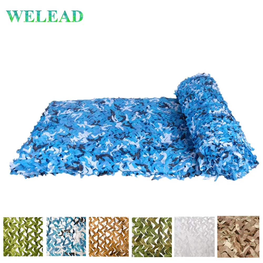 

WELEAD 2x5 Reinforced Camouflage Net Concealment Mesh Hide Garden Outdoor Awnings Car Shade Hunting Army Camo Net Pergola Voile