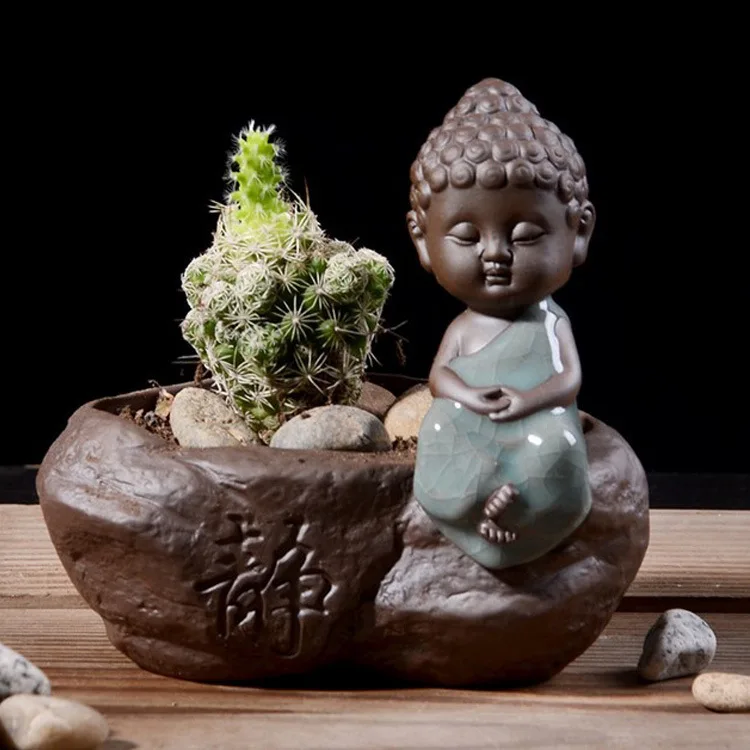 Керамический горшок BENEWOTER Yixing Buddha Monk цветочные горшки садовые креативный для