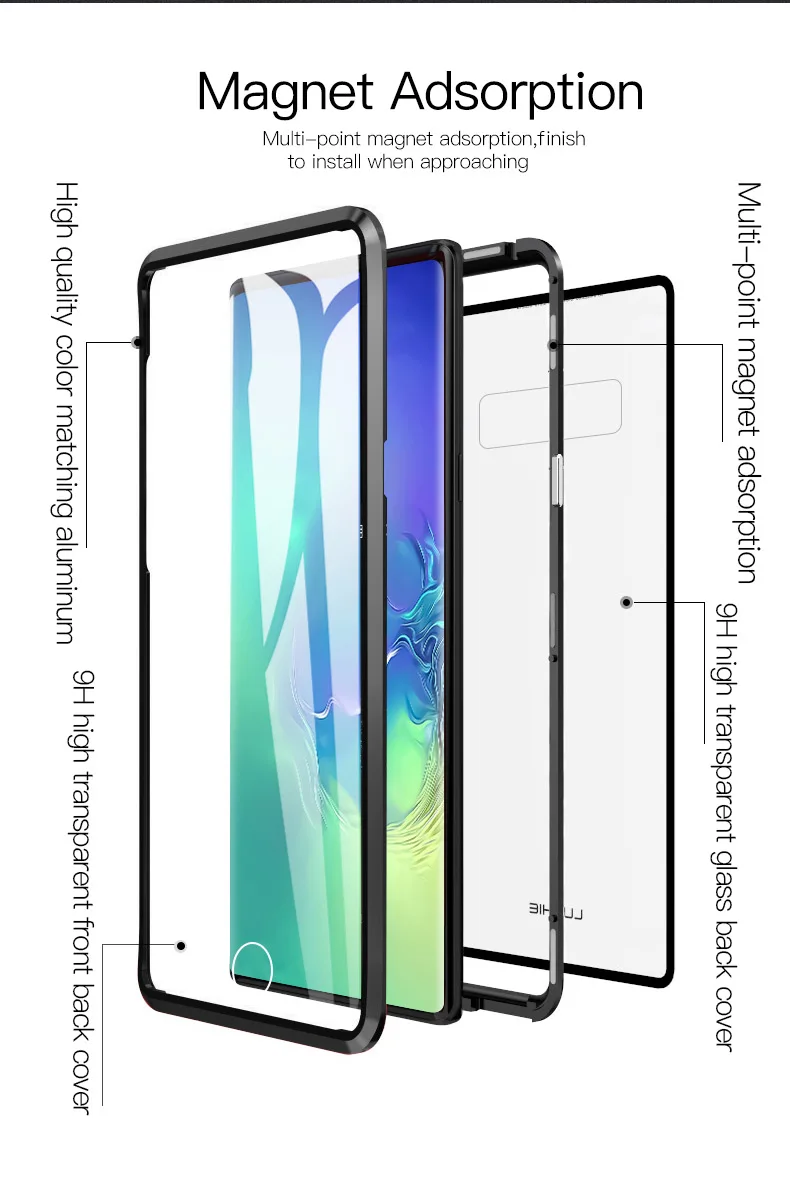  Samsung S10 Plus S10e magnet glass case (2)
