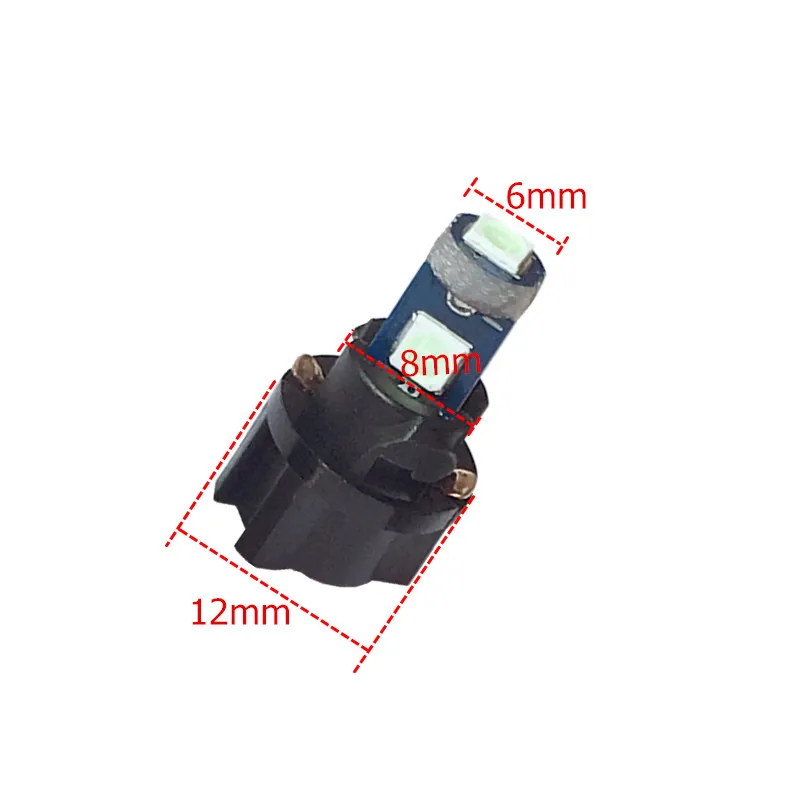 10 шт. T5 светодиодный авто светодиодный 3 светодиодный smd 3030 Клин светодиодный светильник лампа приборная панель инструмент белый розовый, ледяной голубой красный желтый зеленый