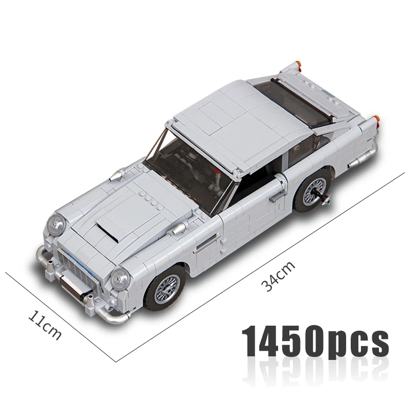 Совместимые с technic серии 10262 Aston Martin DB5 Набор строительных блоков Кирпичи Детские модели автомобилей подарки игрушки - Цвет: Серебристый