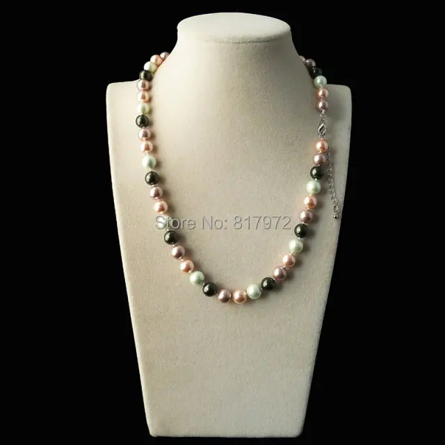 

8mm Natural South Sea Shell Pearl Necklace Fashion Highlight AA Colorful Necklaces Gift for women Jewelry