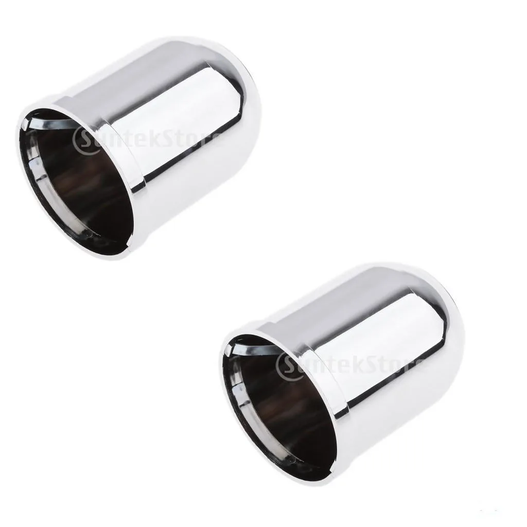 2pcs CHROME TOW BAR BALL COVER CAR TOWING HITCH TOWBALL PLASTIC CAP 50MM