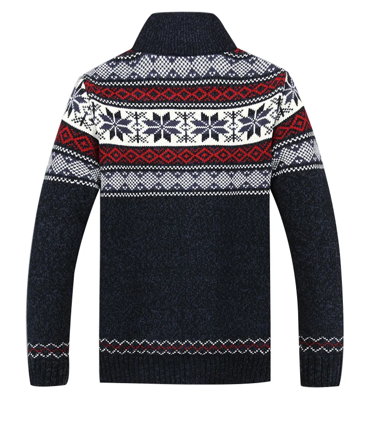 Мужской бархатный свитер, зимний стильный шерстяной кардиган с узором, мужской повседневный плотный теплый флисовый свитер для мужчин, Hombre, размер S-3XL