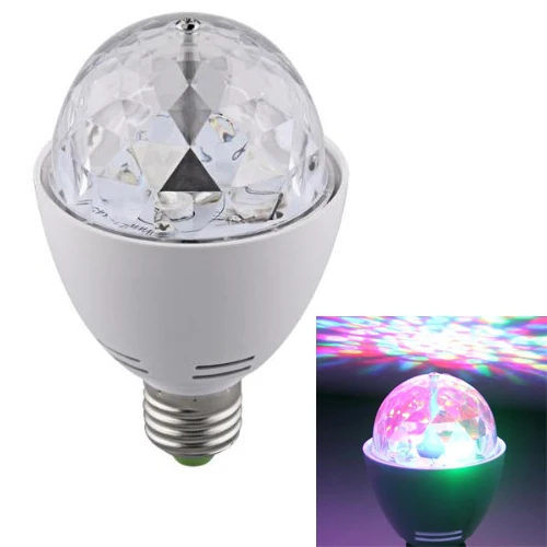 

E27 3W LED Rotating RGB Lamp Spotlights Stage Party AC 85-260V