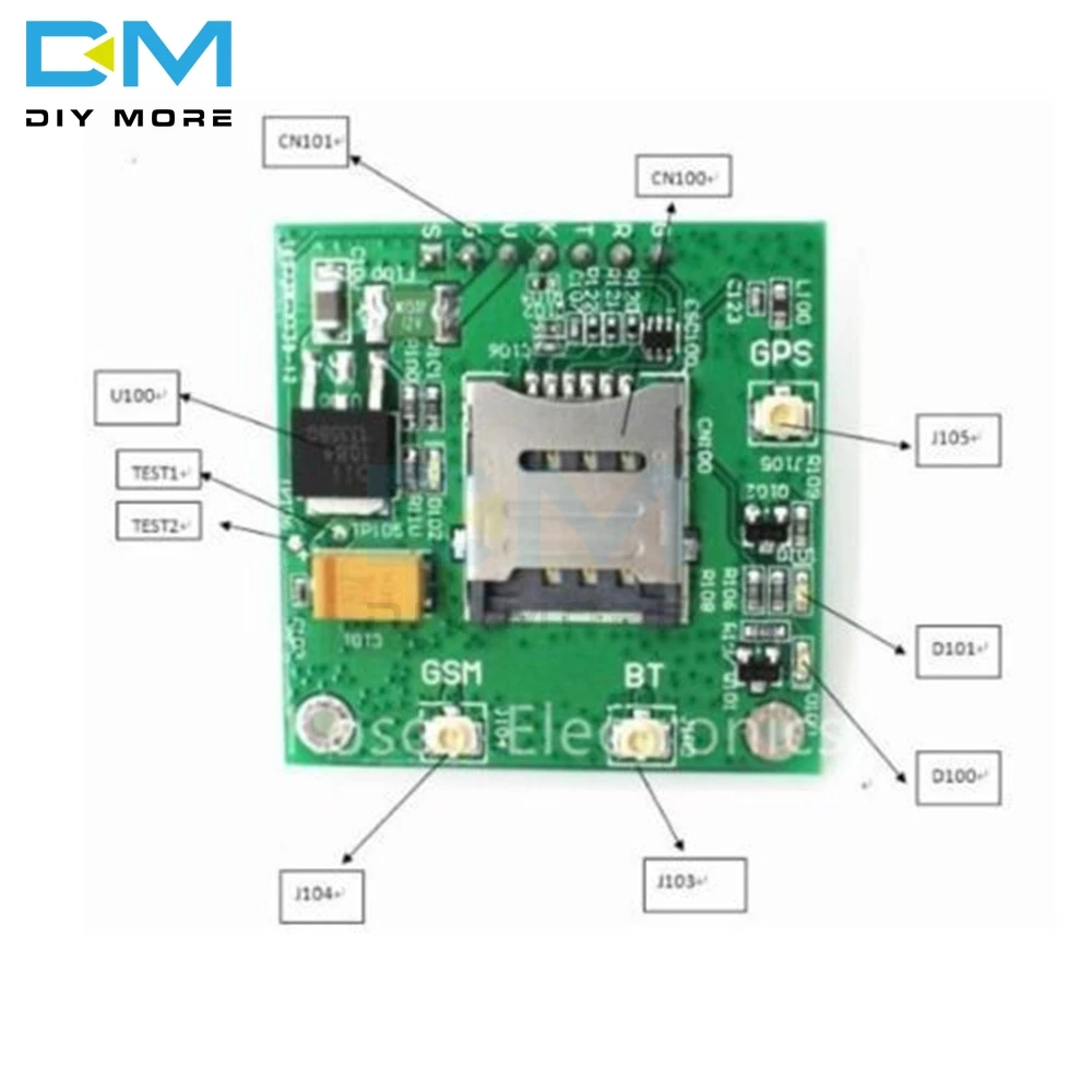 SIM808 GPRS/GPS/GSM модуль беспроводной платы четырехдиапазонная макетная плата с