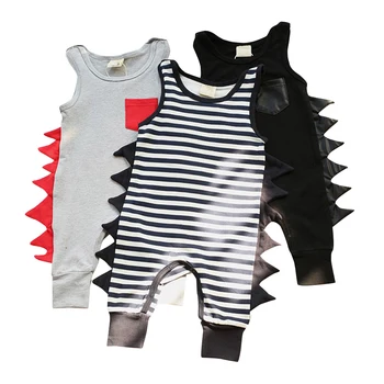 

Infant Baby Clothes Kleding Dinosaur Decorate Jumpsuit 3 Color Cool Rompers Bebe Kids Clothes