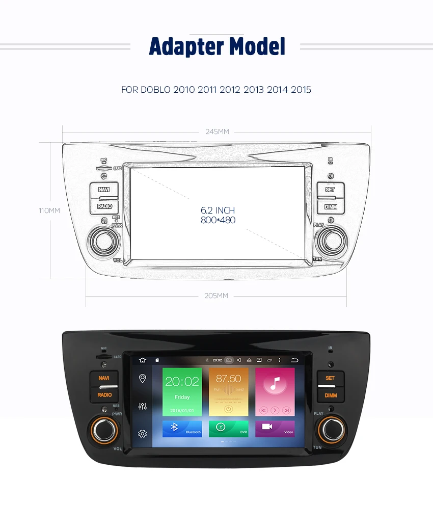 Discount Android 8.0 Car GPS Stereo For Fiat Doblo 2010 2011 2012 2013 2014 2015 Auto Radio FM RDS WiFi Audio Navigation Backup Camera 1