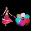 Ruoru 2 pieces = 1 pair belly dance balls RGB glow LED POI thrown balls for belly dance hand props stage performance accessories ► Photo 3/6
