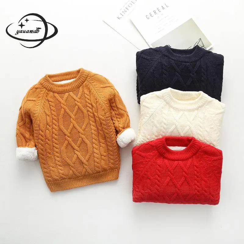 Yauamdb Kids Sweaters Winter Knitwear 2 13y Boys Girls Pullover Baby