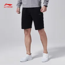Li-Ning, мужские тренировочные шорты, сетчатые, дышащие, хлопок, полиэстер, обычная посадка, подкладка, удобные, спортивные шорты AKSN251, CJAS18