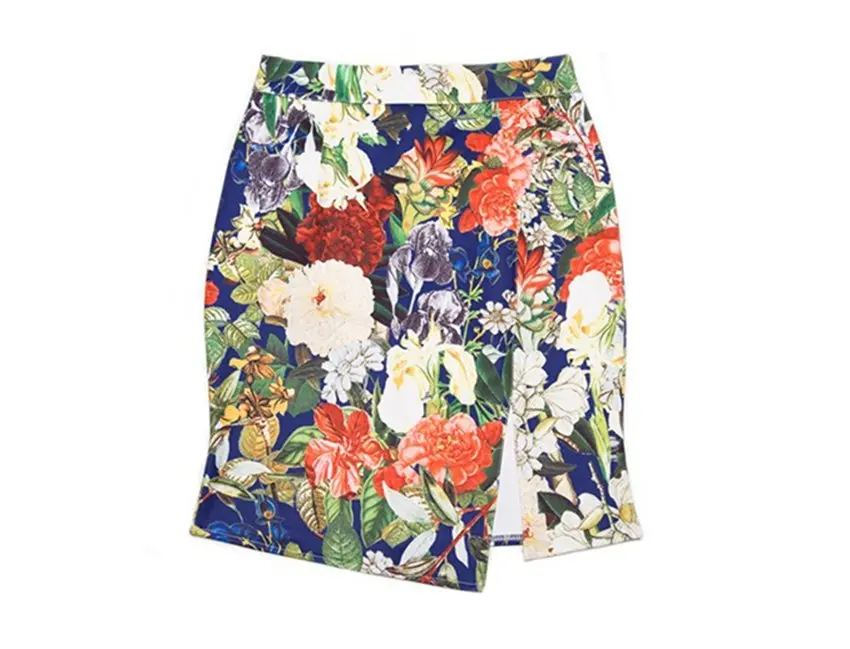 SEXMKL женские юбки с цветочным узором Лето Мода Высокая талия сексуальная элегантная стрейч Офисная Женская юбка мини-юбка карандаш
