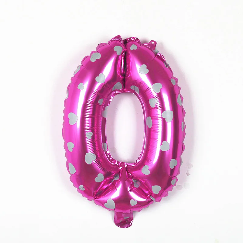 30 см большой розовый шар из алюминиевой фольги с цифрами Сделай Сам воздушные шары с цифрами на заказ вечерние воздушные шары на день рождения