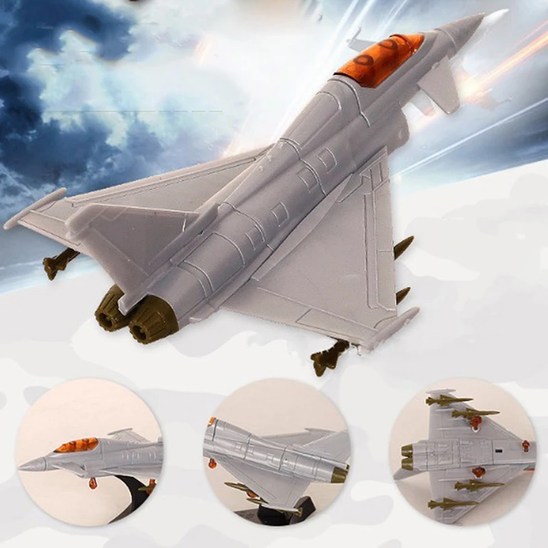

1Pcs Random Color Scale Assemble Fighter Model Toys Building Tool Sets Flanker Combat Aircraft Diecast War .10-12 cm(L)