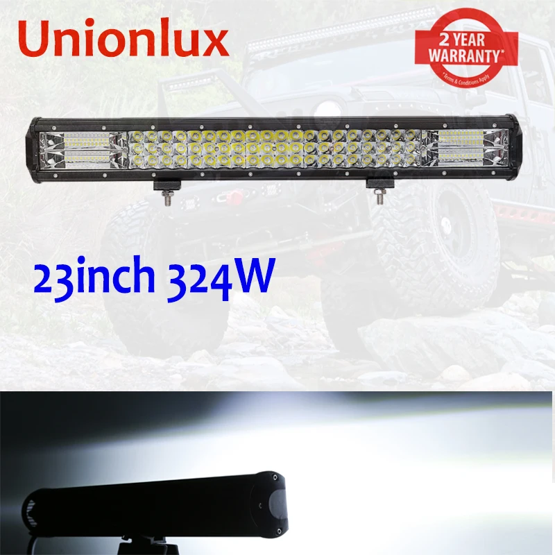 

7D Tri-Row 23'' 324W LED Light Bar 12V 24V Combo Beam for Offroad Boat Car Truck ATV SUV 4WD 4x4 Work LED Lamp