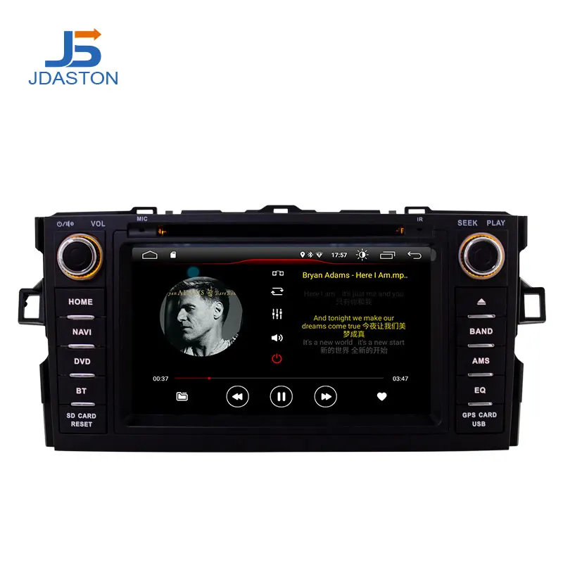 JDASTON Android 10 0 автомобильный DVD плеер для Toyota AURIS hatchback 2008 2012 2 Din автомобильное радио