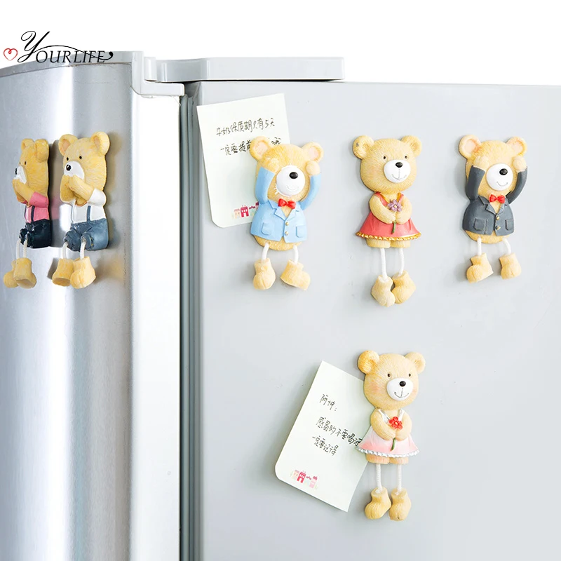 

OYOURLIFE Creative 3D Cartoon Fridge Magnets Kitchen Flexible Refrigerator Magnets Message Sticky Notes Home Stickers Decoration