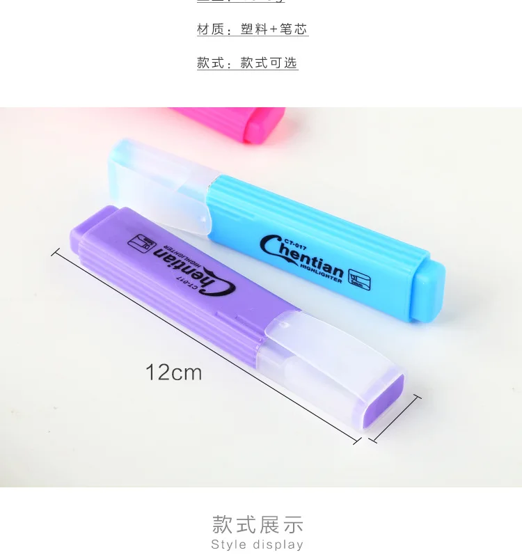 Coloffice Marker Pen Creative Candy Color Large Capacity Highlighter Student Prize Mark Graffiti Pen Children Stationery 1PC