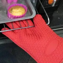 Термостойкие силиконовые резиновые перчатки для гриля, барбекю, прихватки для духовки, Прихватки для горшка, коврик для барбекю, перчатка для мытья овощей#2302